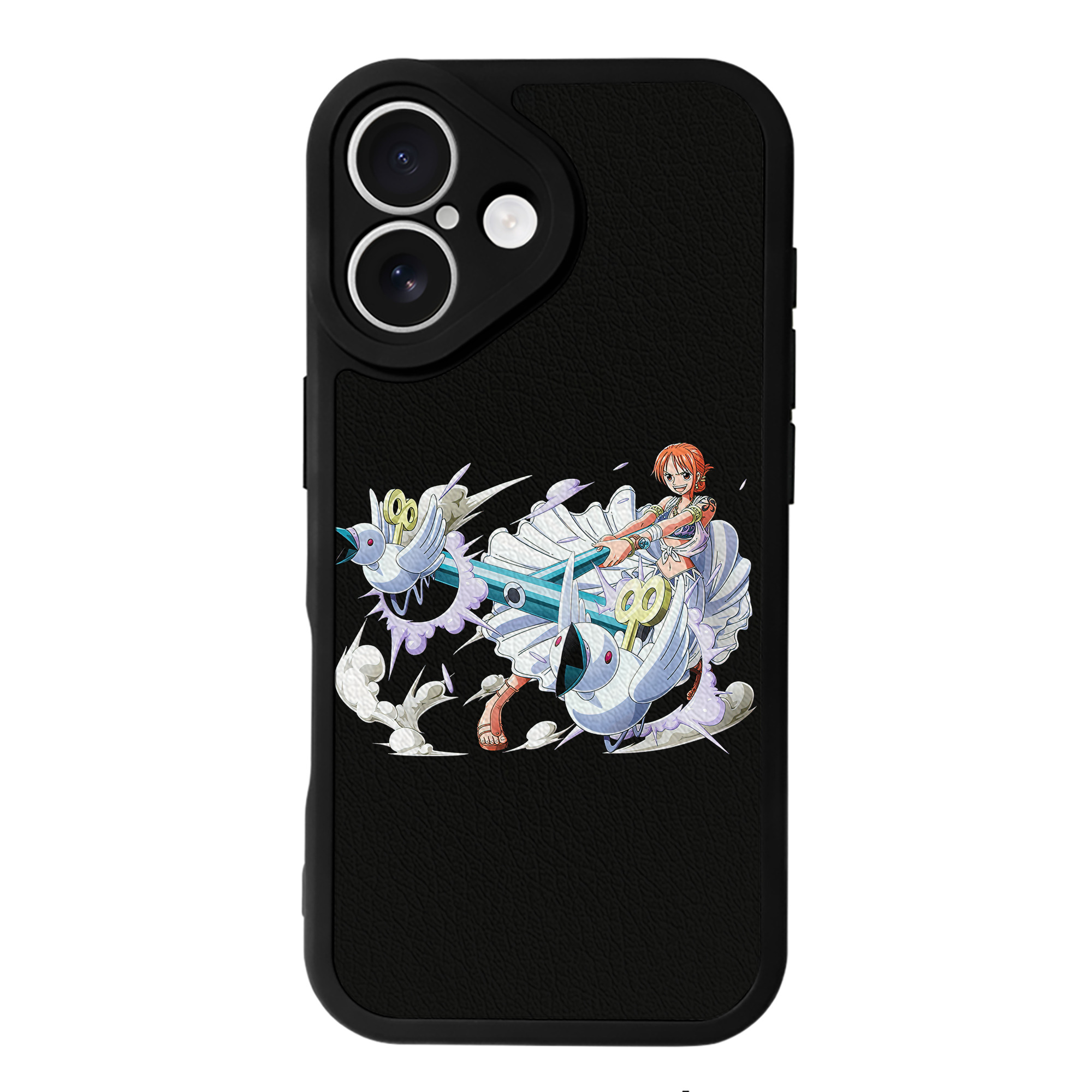 （画像用） ワンピース ナミ ONE PIECE Nami 【iPhone 16シリーズ対応】シリコンスマホケース（レザー調） 材質：シリコン